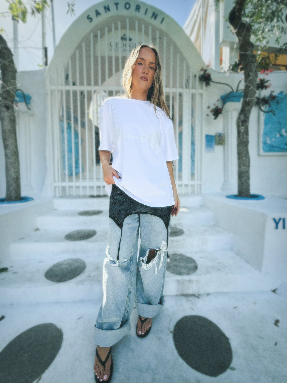 THE LINE INES TEE WHITE BABY LEMONADE