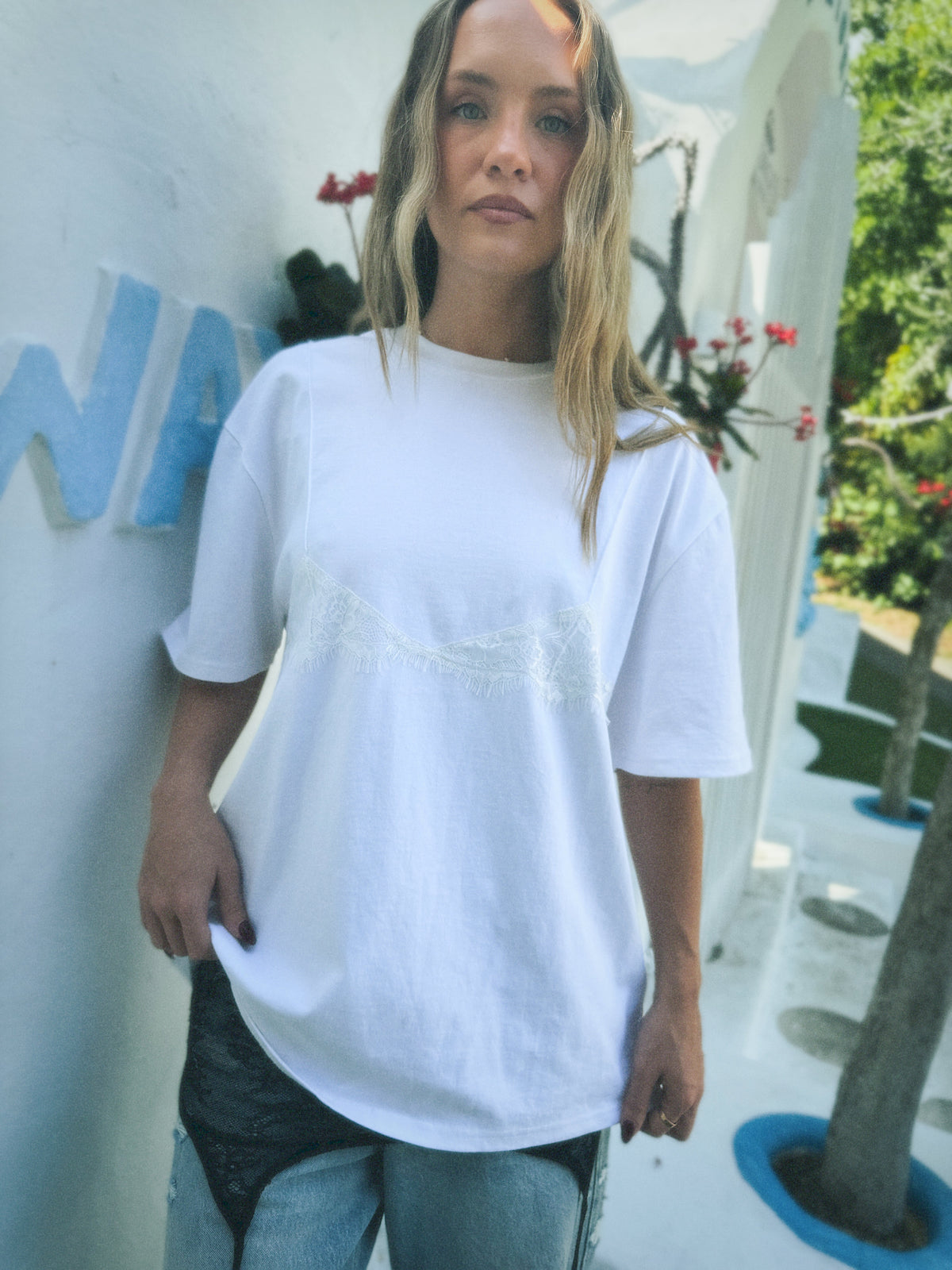 THE LINE INES TEE WHITE BABY LEMONADE