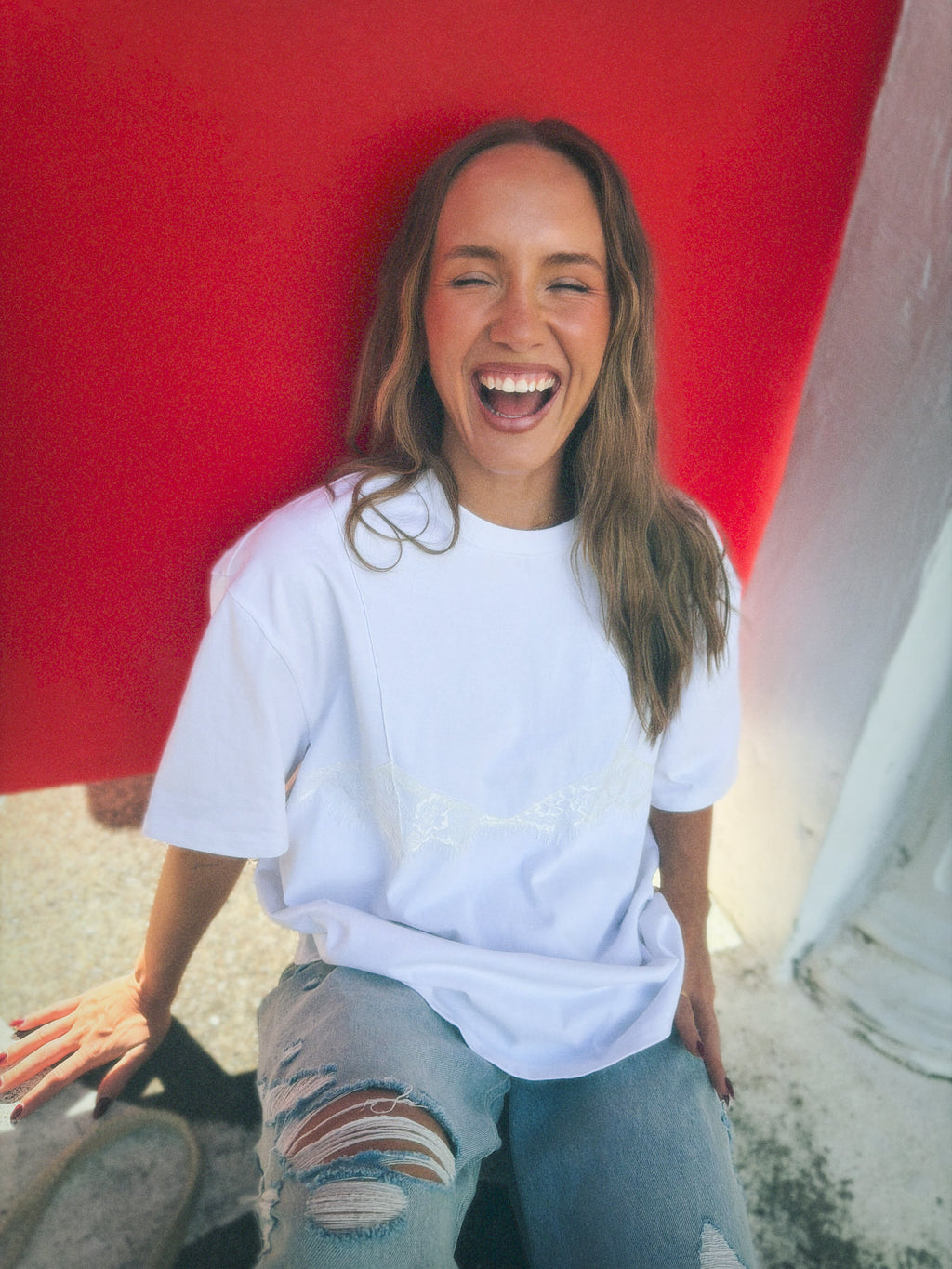 THE LINE INES TEE WHITE BABY LEMONADE