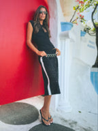 THE LINE ROMY SHORTS BLACK BABY LEMONADE