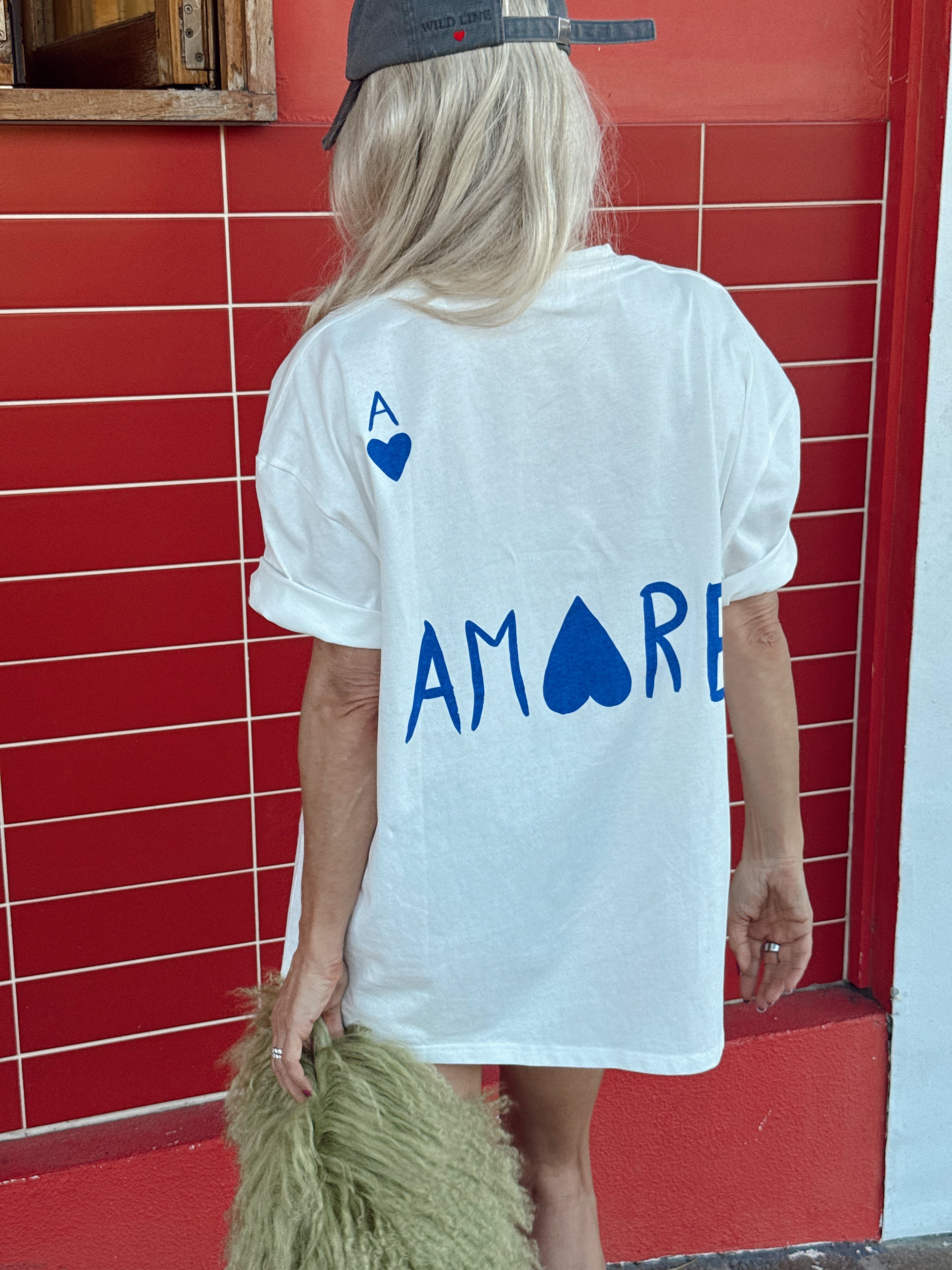 THE AMORE TEE BLUE | THE LINE BABY LEMONADE STORE