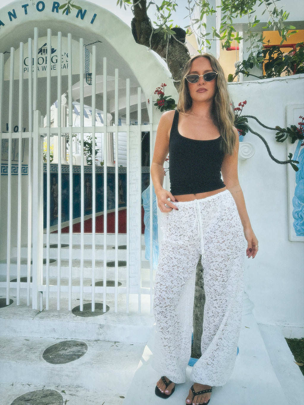 THE LINE ODETTE PANTS WHITE BABY LEMONADE