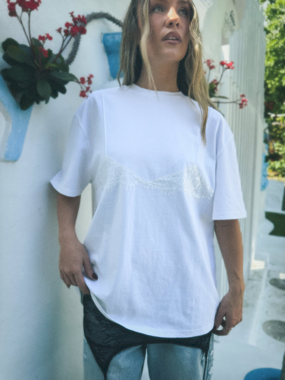 THE LINE INES TEE WHITE BABY LEMONADE