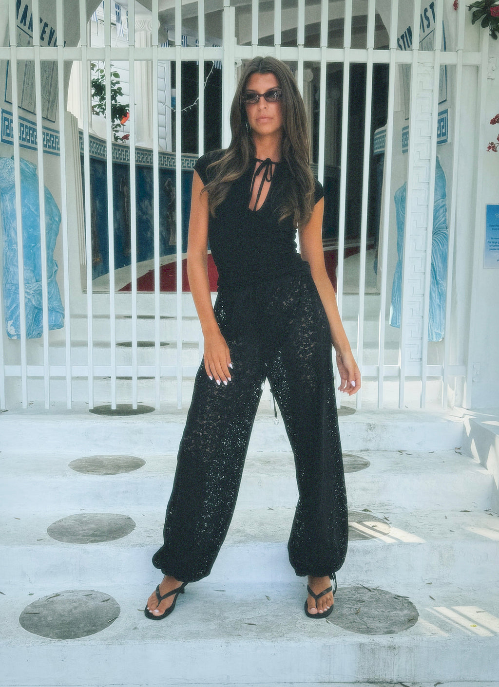 THE LINE ODETTE PANTS BLACK BABY LEMONADE
