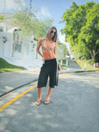 THE LINE ROMY SHORTS BLACK BABY LEMONADE
