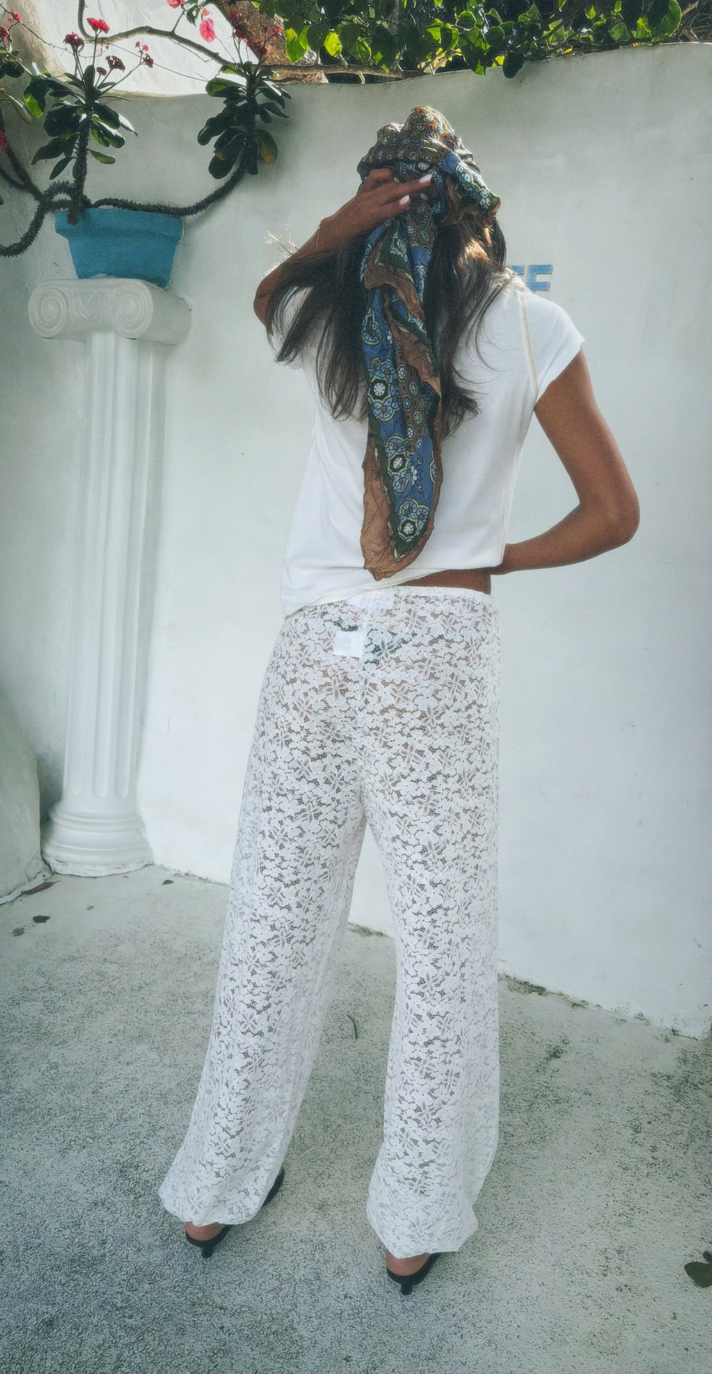 THE LINE ODETTE PANTS WHITE BABY LEMONADE