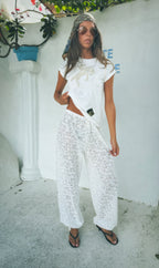THE LINE ODETTE PANTS WHITE BABY LEMONADE