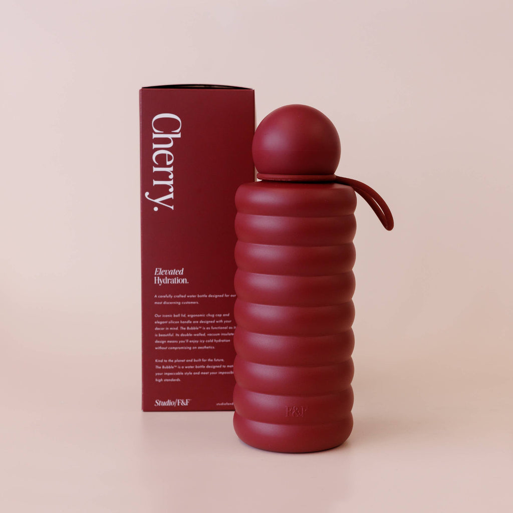 The Bubble Reusable Water Bottle 700ml - Cherry