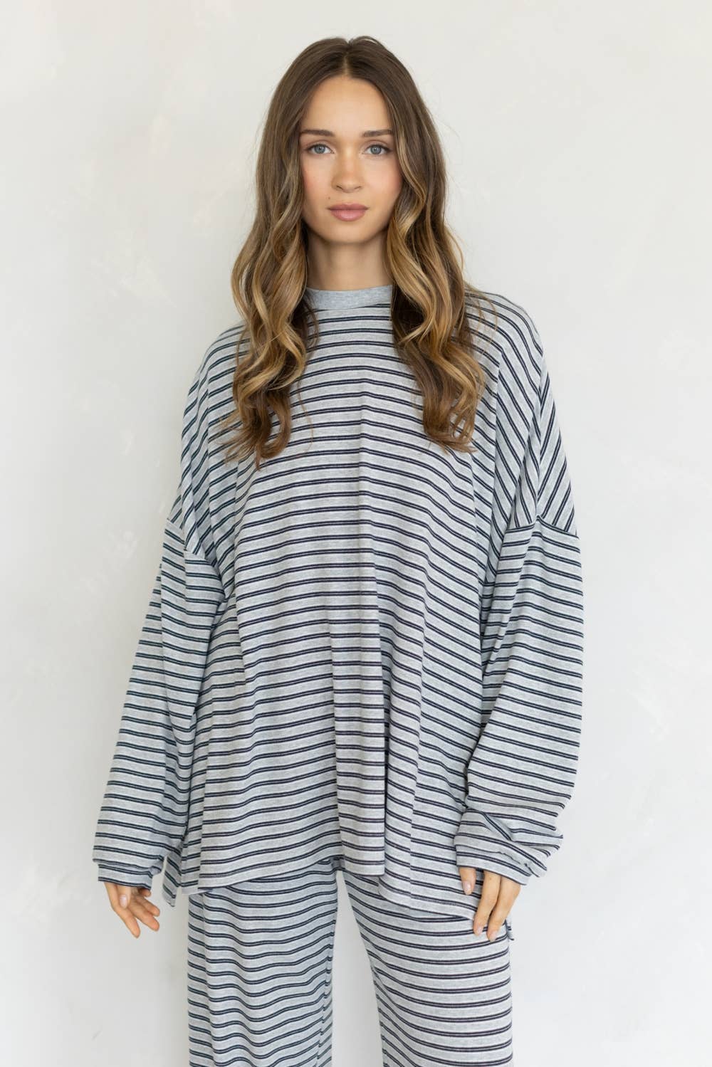 Lorenze Stripe LS - Grey Multi