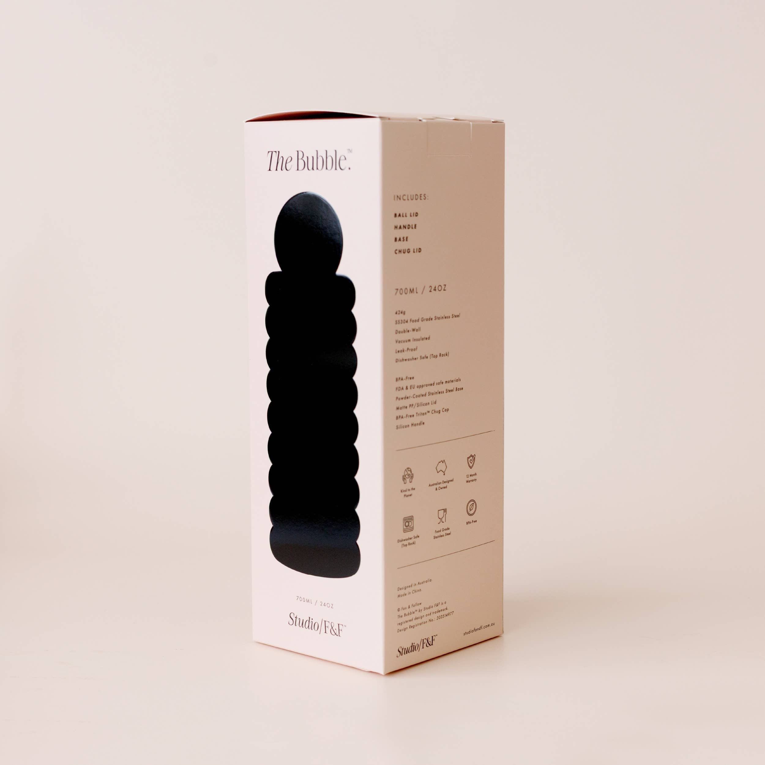 The Bubble Reusable Water Bottle 700ml - Latte