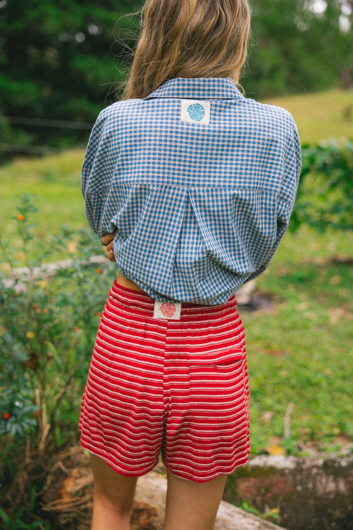 Basic Shorts - Ruby Stripe
