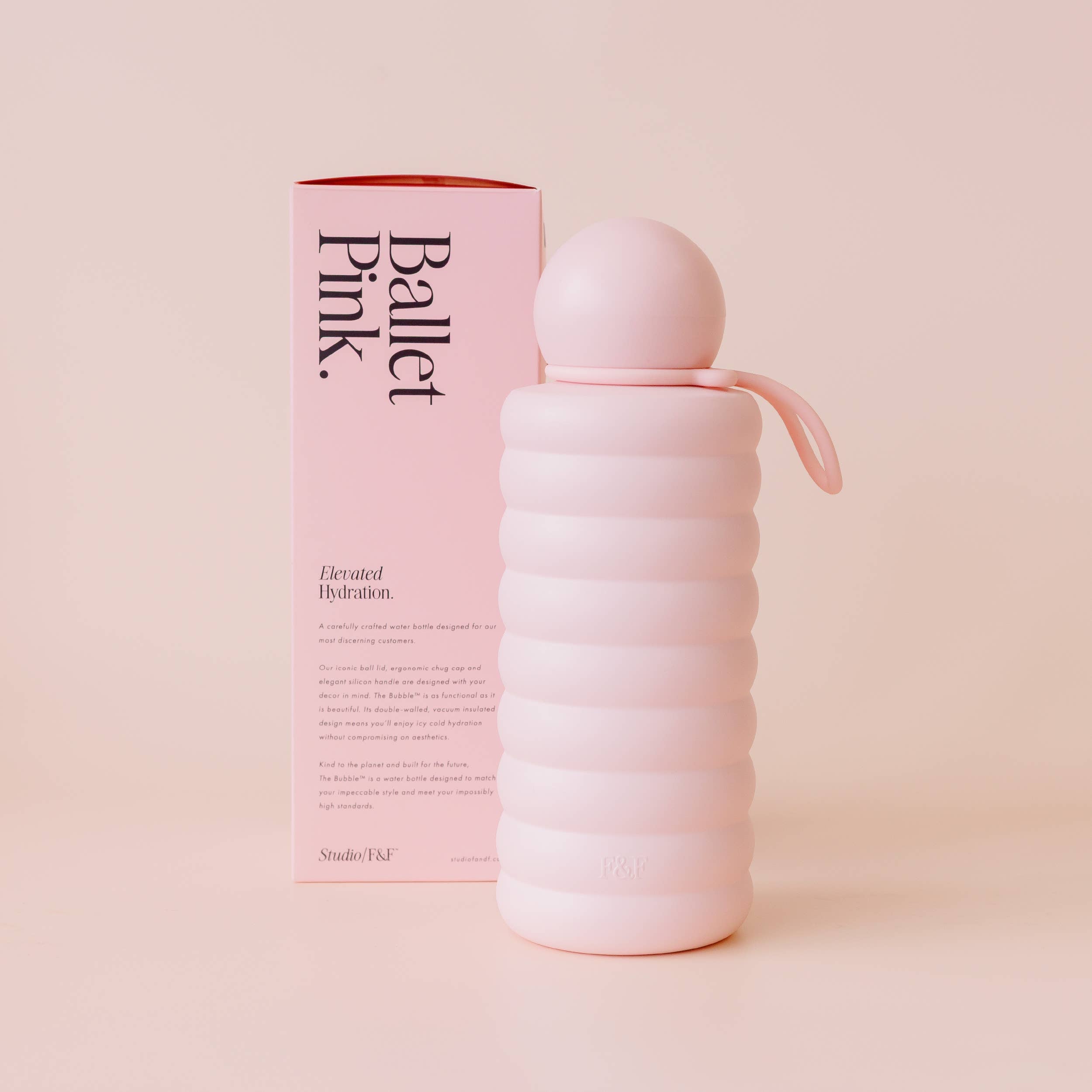 The Bubble Reusable Water Bottle 700ml - Ballet Pink
