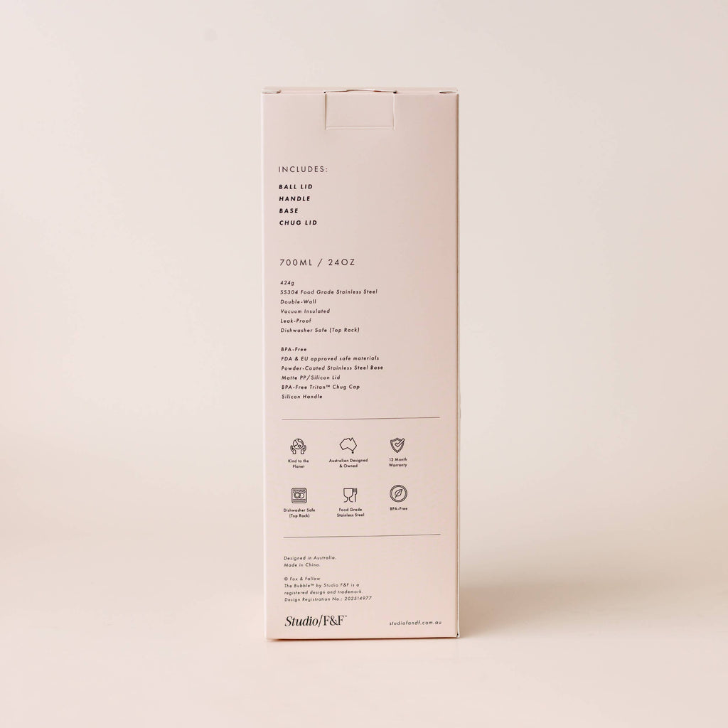The Bubble Reusable Water Bottle 700ml - Latte